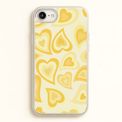 Yellow Hearts - Trippy Patterns  - Trippy Patterns Phone Case for iPhone 6 Plus / 7 Plus / 8 Plus