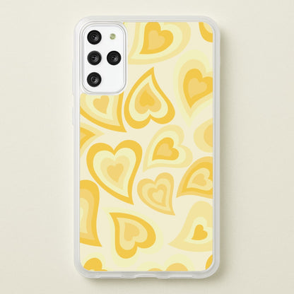 Yellow Hearts - Trippy Patterns  - Trippy Patterns Phone Case for Galaxy S20 Plus