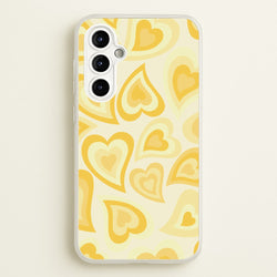 Yellow Hearts - Trippy Patterns  - Trippy Patterns Phone Case for Galaxy A54