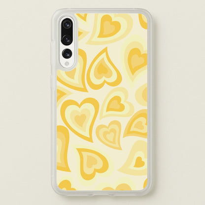 Yellow Hearts - Trippy Patterns  - Trippy Patterns Phone Case for Huawei P20 Pro