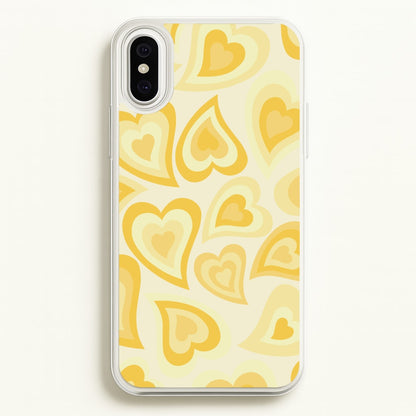 Yellow Hearts - Trippy Patterns  - Trippy Patterns Phone Case for iPhone XS Max