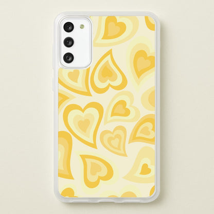 Yellow Hearts - Trippy Patterns  - Trippy Patterns Phone Case for Galaxy S20FE