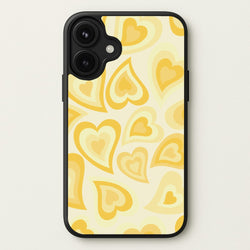 Yellow Hearts - Trippy Patterns Phone Case for iPhone 17