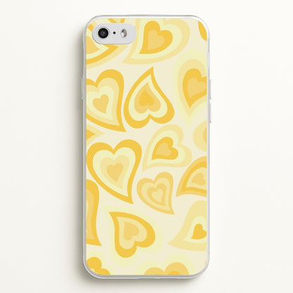 Yellow Hearts - Trippy Patterns  - Trippy Patterns Phone Case for iPhone 5 / 5s / SE 2016
