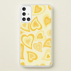 Yellow Hearts - Trippy Patterns  - Trippy Patterns Phone Case for Galaxy A71