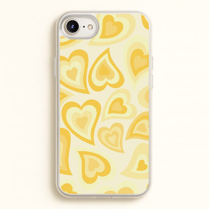 Yellow Hearts - Trippy Patterns  - Trippy Patterns Phone Case for iPhone 6 / 7 / 8 / SE