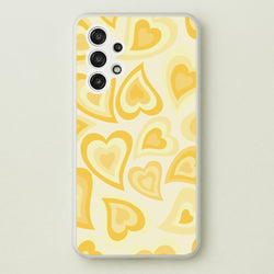 Yellow Hearts - Trippy Patterns  - Trippy Patterns Phone Case for Galaxy A13
