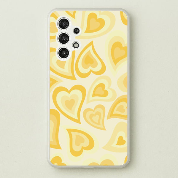 Yellow Hearts - Trippy Patterns  - Trippy Patterns Phone Case for Galaxy A13