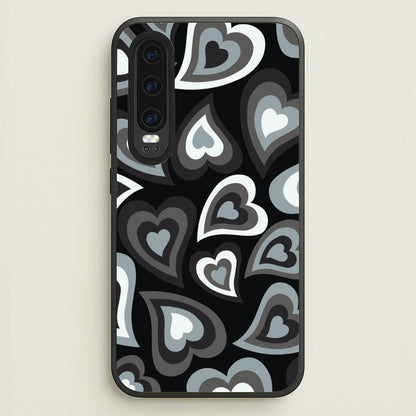 Black Hearts - Trippy Patterns  - Trippy Patterns Phone Case for Huawei P30