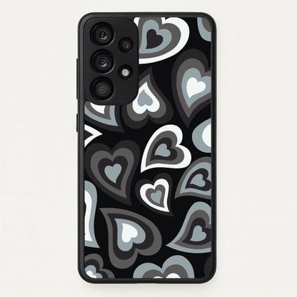 Black Hearts - Trippy Patterns  - Trippy Patterns Phone Case for Galaxy A33