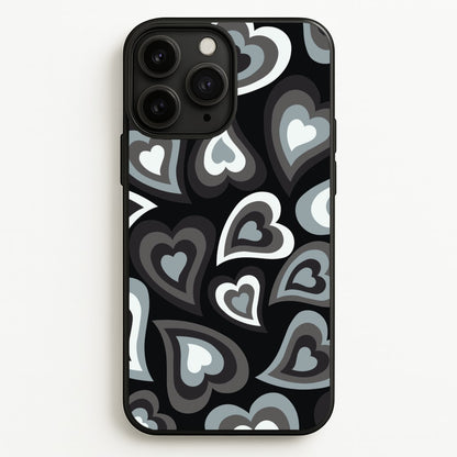 Black Hearts - Trippy Patterns  - Trippy Patterns Phone Case for iPhone 11 Pro