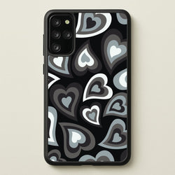 Black Hearts - Trippy Patterns  - Trippy Patterns Phone Case for Galaxy S20 Plus