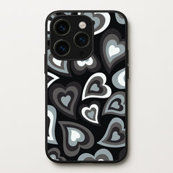 Black Hearts - Trippy Patterns  - Trippy Patterns Phone Case for iPhone 14 Pro