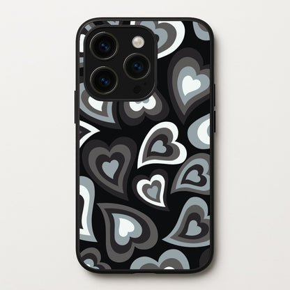 Black Hearts - Trippy Patterns  - Trippy Patterns Phone Case for iPhone 14 Pro
