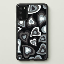 Black Hearts - Trippy Patterns  - Trippy Patterns Phone Case for Galaxy S20