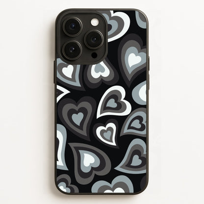 Black Hearts - Trippy Patterns  - Trippy Patterns Phone Case for iPhone 12 Pro Max