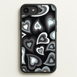 Black Hearts - Trippy Patterns  - Trippy Patterns Phone Case for iPhone 6 Plus / 7 Plus / 8 Plus