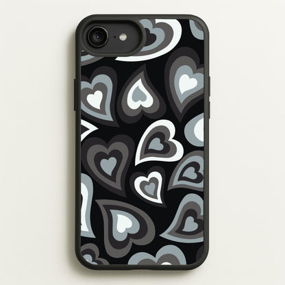 Black Hearts - Trippy Patterns  - Trippy Patterns Phone Case for iPhone 6 Plus / 7 Plus / 8 Plus