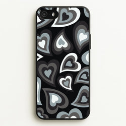 Black Hearts - Trippy Patterns  - Trippy Patterns Phone Case for iPhone 5 / 5s / SE 2016