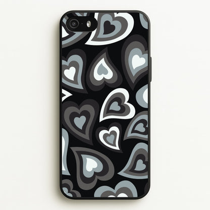 Black Hearts - Trippy Patterns  - Trippy Patterns Phone Case for iPhone 5 / 5s / SE 2016