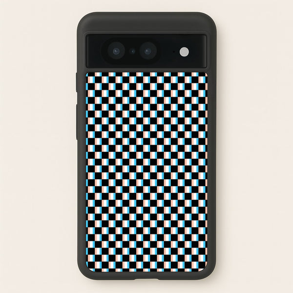 3D Squares - Trippy Patterns  - Trippy Patterns Phone Case for Google Pixel 8
