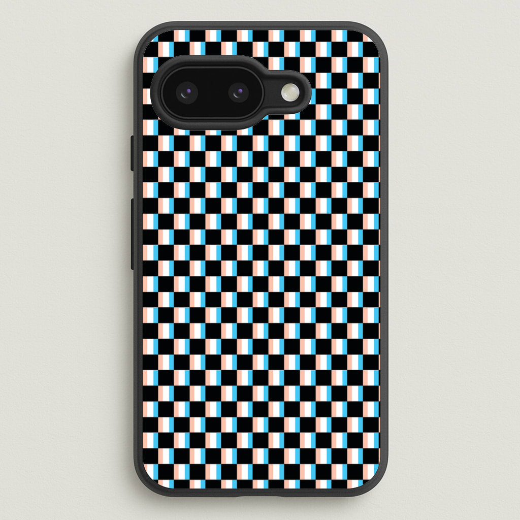 3D Squares - Trippy Patterns  - Trippy Patterns Phone Case for Google Pixel 9a