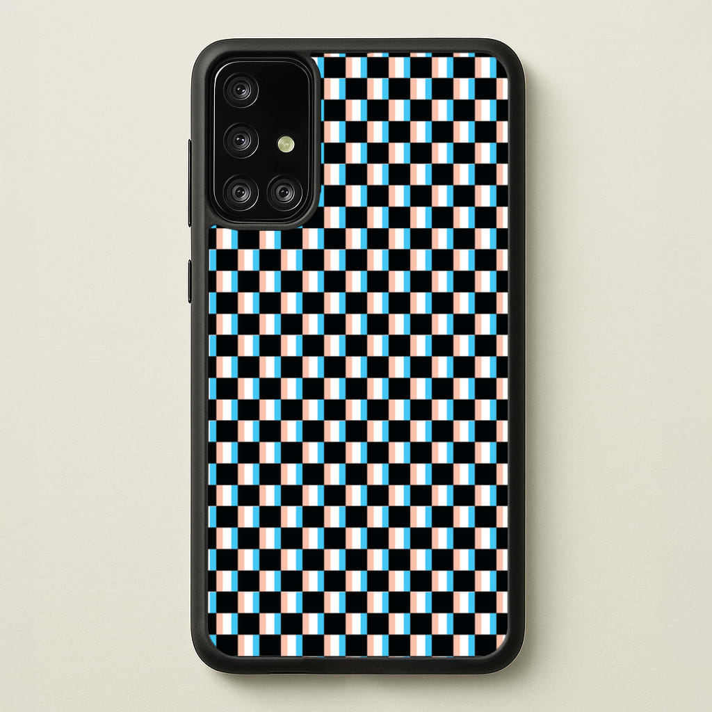 3D Squares - Trippy Patterns  - Trippy Patterns Phone Case for Galaxy A71