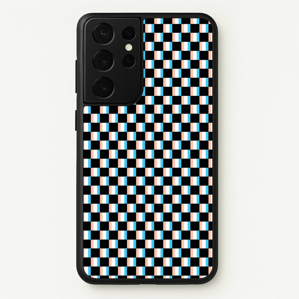 3D Squares - Trippy Patterns  - Trippy Patterns Phone Case for Galaxy S21 Ultra