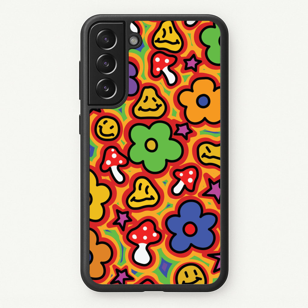 Rainbow Trip - Trippy Patterns  - Trippy Patterns Phone Case for Galaxy S21FE