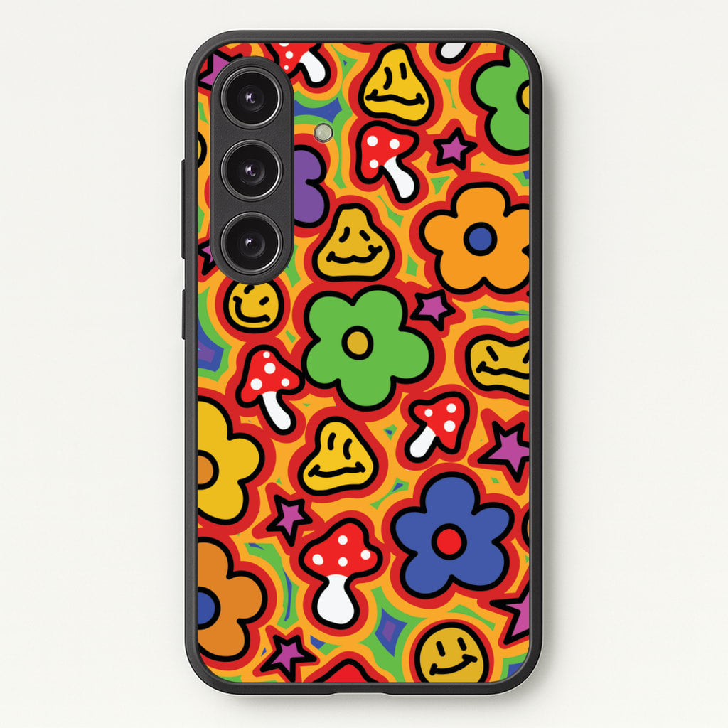 Rainbow Trip - Trippy Patterns  - Trippy Patterns Phone Case for Galaxy S24FE