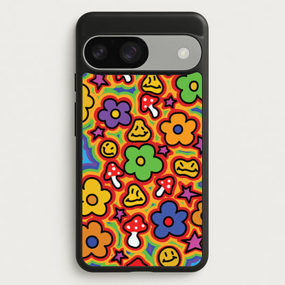 Rainbow Trip - Trippy Patterns  - Trippy Patterns Phone Case for Google Pixel 9 / 9 Pro