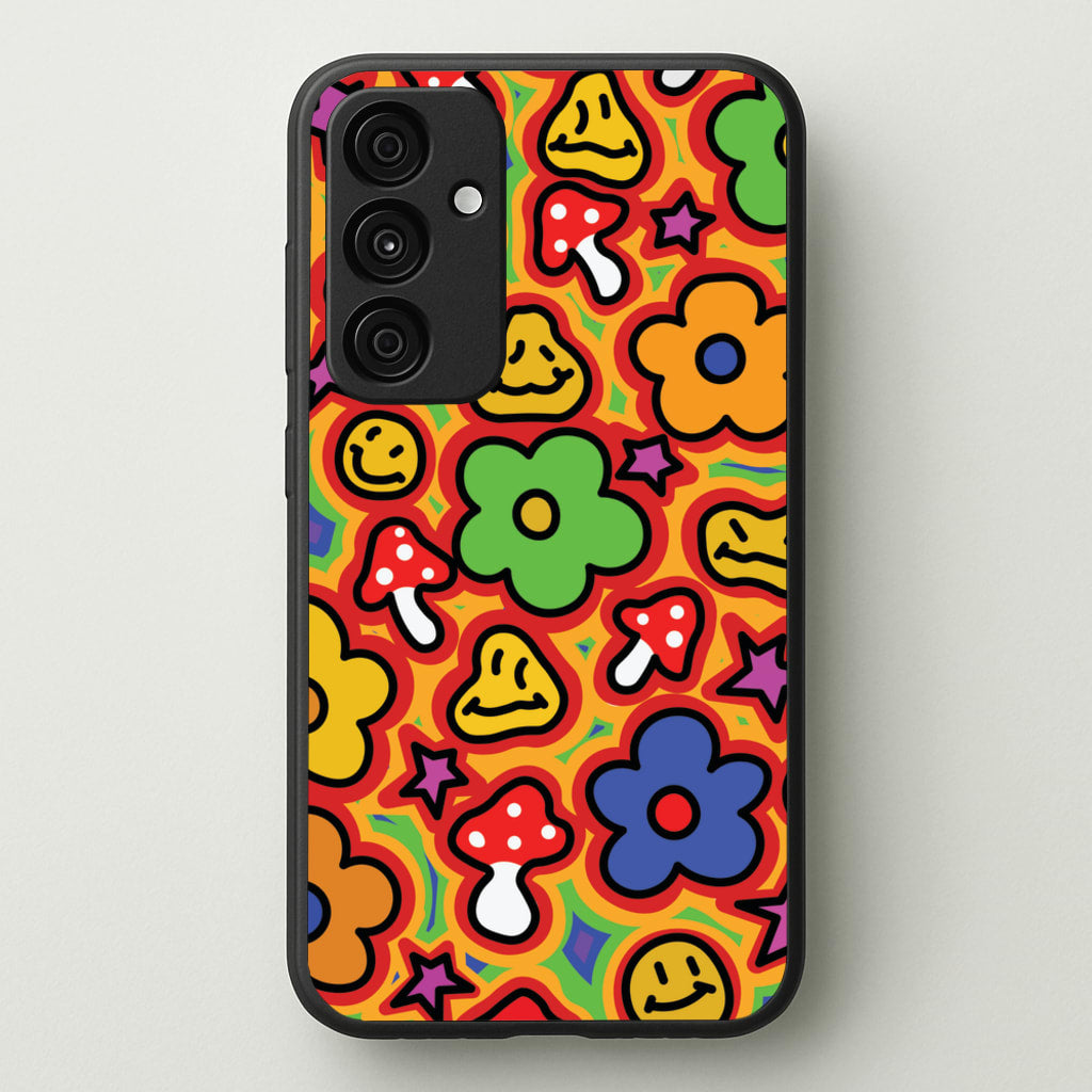 Rainbow Trip - Trippy Patterns  - Trippy Patterns Phone Case for Galaxy A55