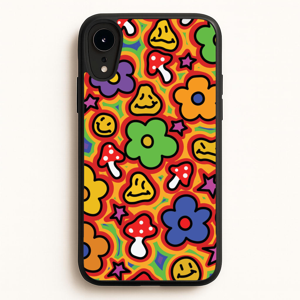Rainbow Trip - Trippy Patterns  - Trippy Patterns Phone Case for iPhone XR