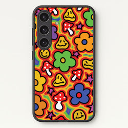 Rainbow Trip - Trippy Patterns  - Trippy Patterns Phone Case for Galaxy S25