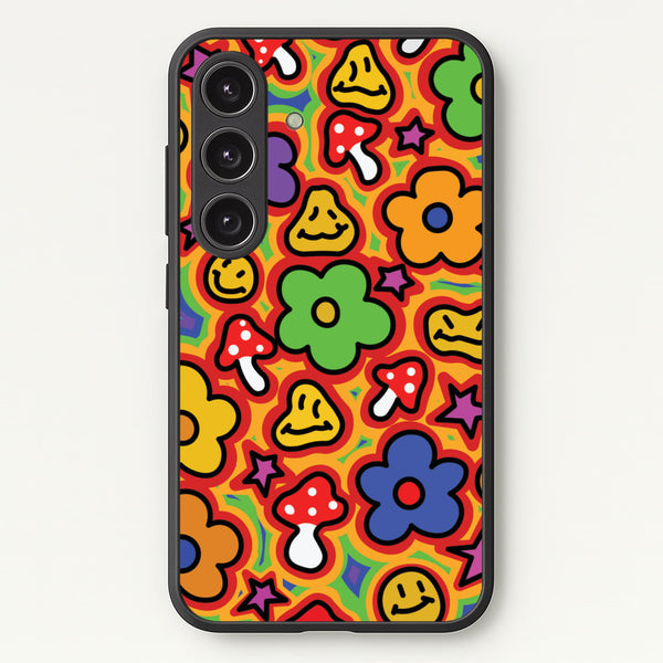 Rainbow Trip - Trippy Patterns  - Trippy Patterns Phone Case for Galaxy S25