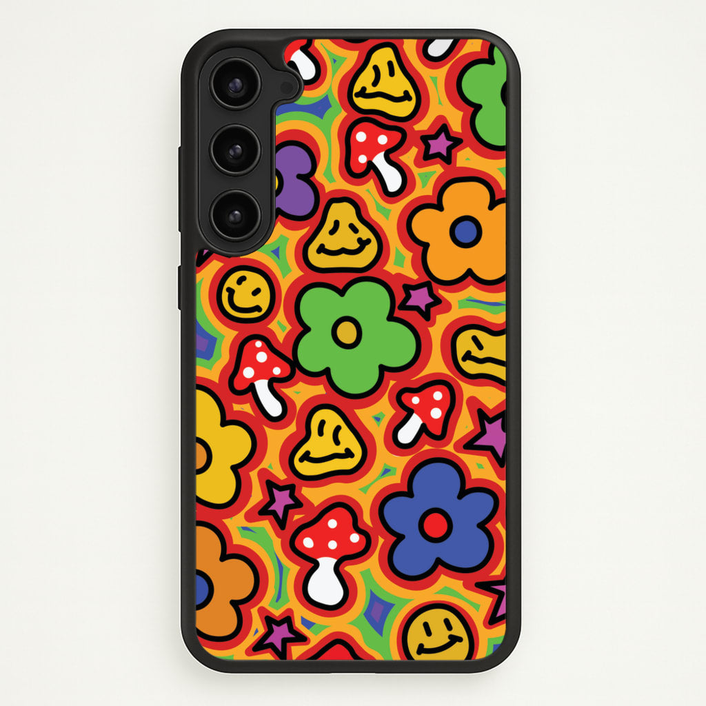 Rainbow Trip - Trippy Patterns  - Trippy Patterns Phone Case for Galaxy S23