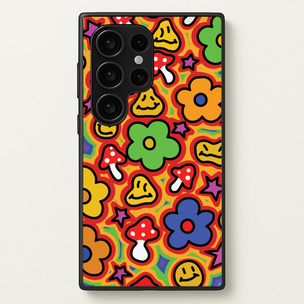 Rainbow Trip - Trippy Patterns  - Trippy Patterns Phone Case for Galaxy S24 Ultra