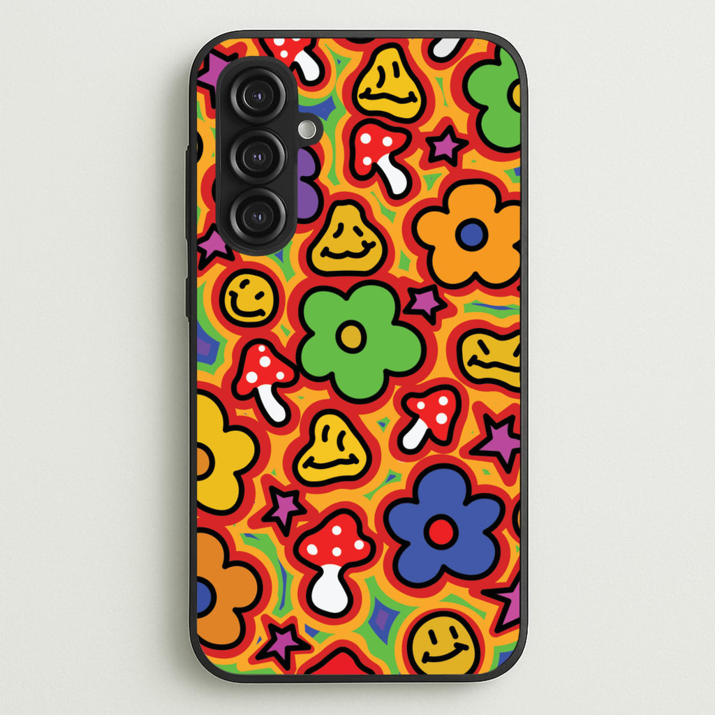 Rainbow Trip - Trippy Patterns  - Trippy Patterns Phone Case for Galaxy S23FE