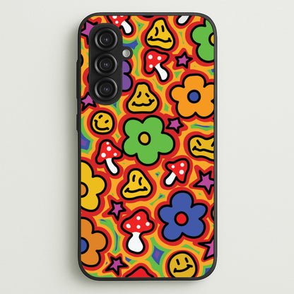 Rainbow Trip - Trippy Patterns  - Trippy Patterns Phone Case for Galaxy S23FE