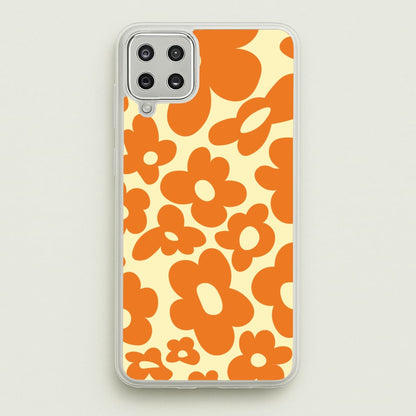 Orange Flowers - Trippy Patterns  - Trippy Patterns Phone Case for Galaxy A12