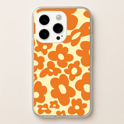 Orange Flowers - Trippy Patterns  - Trippy Patterns Phone Case for iPhone 14 Pro Max