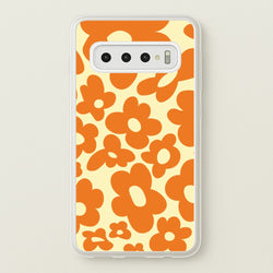 Orange Flowers - Trippy Patterns  - Trippy Patterns Phone Case for Galaxy S10