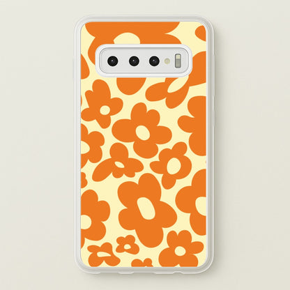 Orange Flowers - Trippy Patterns  - Trippy Patterns Phone Case for Galaxy S10