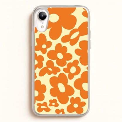 Orange Flowers - Trippy Patterns  - Trippy Patterns Phone Case for iPhone XR