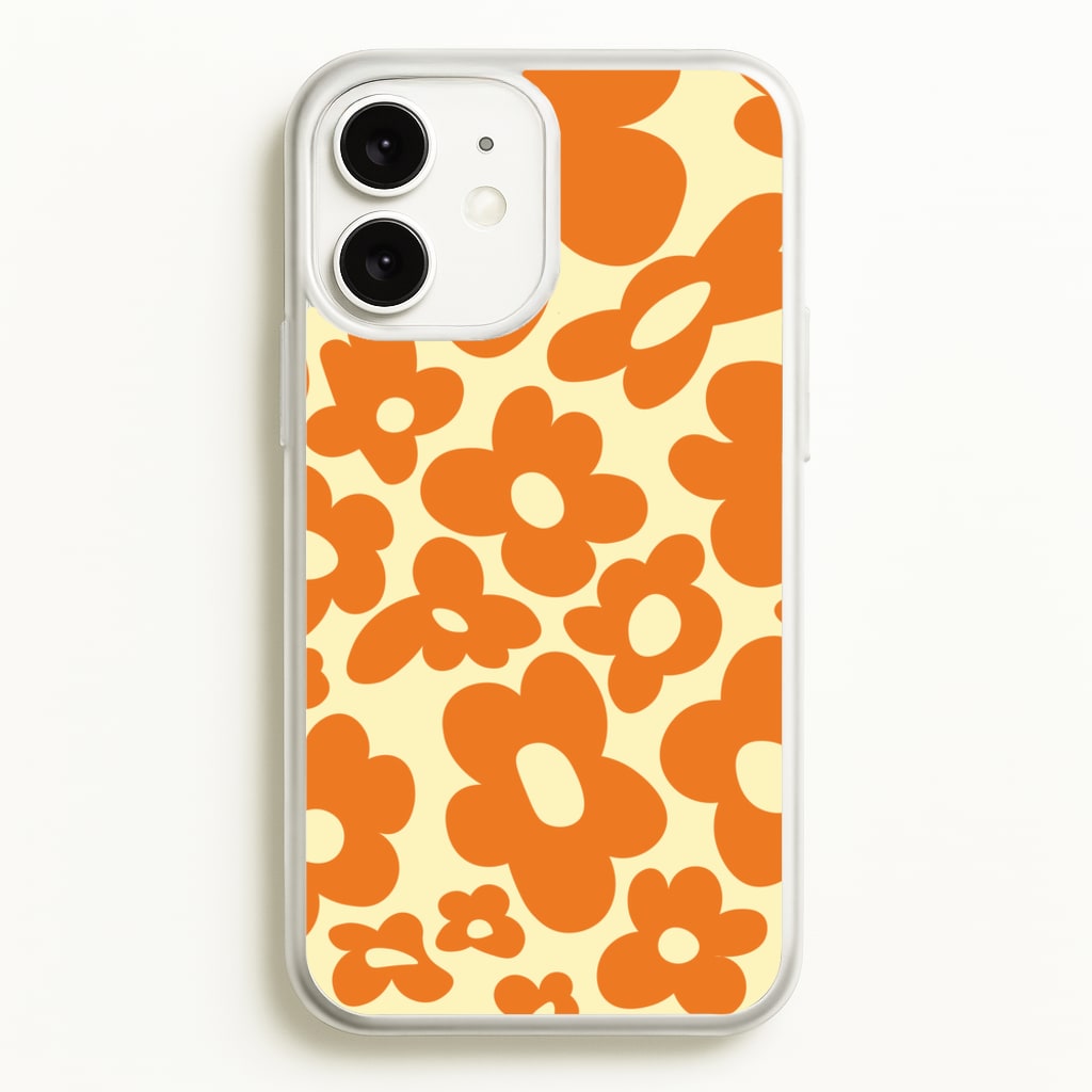 Orange Flowers - Trippy Patterns  - Trippy Patterns Phone Case for iPhone 11