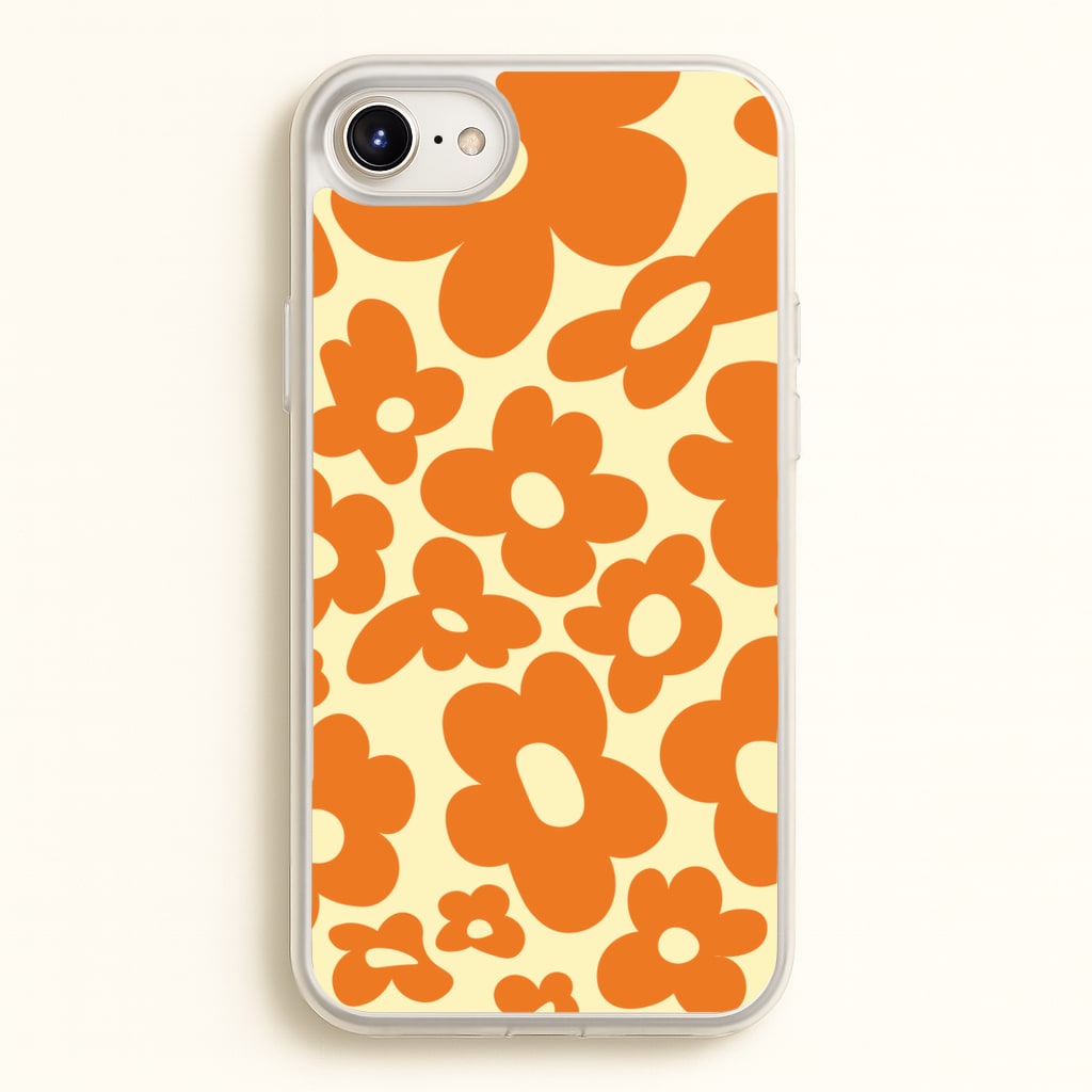 Orange Flowers - Trippy Patterns  - Trippy Patterns Phone Case for iPhone 6 Plus / 7 Plus / 8 Plus