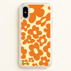 Orange Flowers - Trippy Patterns  - Trippy Patterns Phone Case for iPhone X / XS