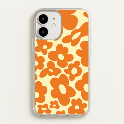 Orange Flowers - Trippy Patterns  - Trippy Patterns Phone Case for iPhone 12 Mini