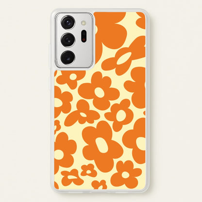 Orange Flowers - Trippy Patterns  - Trippy Patterns Phone Case for Galaxy Note 20 Ultra