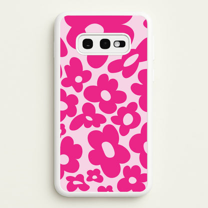 Pink Flowers - Trippy Patterns  - Trippy Patterns Phone Case for Galaxy S10e
